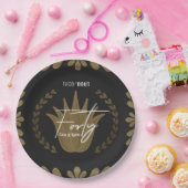 タコ約40 |ブラック/金ゴールドテキーラ紙プレート ペーパープレート (パーティー)