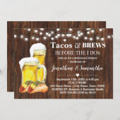 タコ素朴ス&ブロウズ・フォア・アイ・ド・ド・カップル・シャワー 招待状 (正面/裏面)