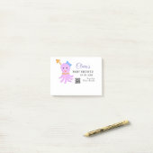 タコ紫色の青い水色の赤ちゃんシャワーシーアニ ポストイット (デスク上)