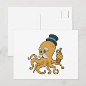 タコ紳士の帽子 ポストカード (正面/裏面)