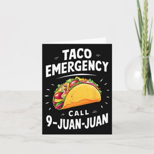 タコ緊急電話9 Juan Juan おもしろい Cinco De May カード (正面)
