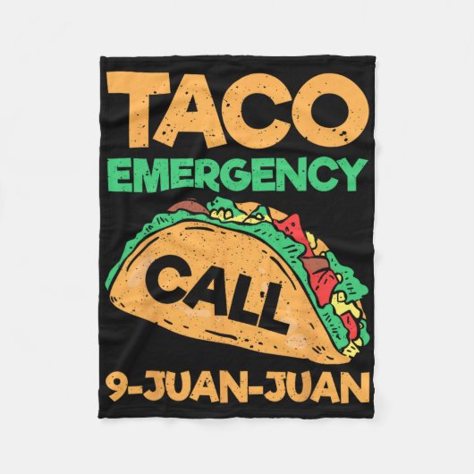 タコ緊急電話9 Juan Juan おもしろい Cinco De May フリースブランケット (正面)