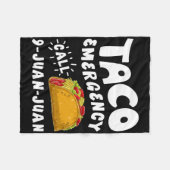 タコ緊急電話9 Juan Juan おもしろい Cinco De May フリースブランケット (正面(横))