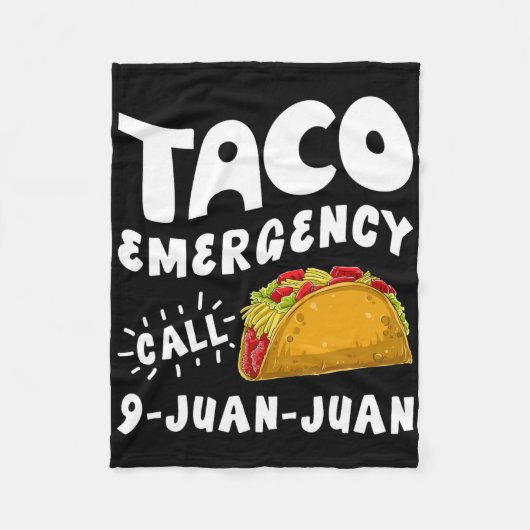 タコ緊急電話9 Juan Juan おもしろい Cinco De May フリースブランケット (正面)