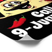 タコ緊急電話9 Juan Juan おもしろい Cinco De May ポスター (角)