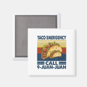タコ緊急電話9 Juan Juan おもしろい Cinco De May マグネット (正面/裏面)