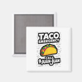 タコ緊急電話9 Juan Juan おもしろい Cinco De May マグネット (正面/裏面)