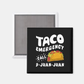 タコ緊急電話9 Juan Juan おもしろい Cinco De May マグネット (正面/裏面)