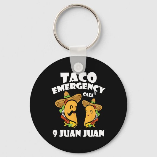 タコ緊急電話9 Juan Juan Cinco De Mayo Mexi キーホルダー (正面)