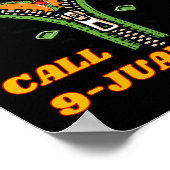 タコ緊急電話9 Juan Juan Mexican おもしろい Wome ポスター (角)