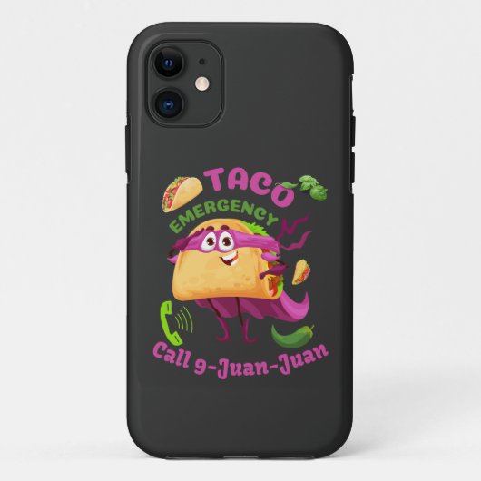 タコ緊急電話9 Juan Juan Mexican Food Lover Case-Mate iPhoneケース (裏面)