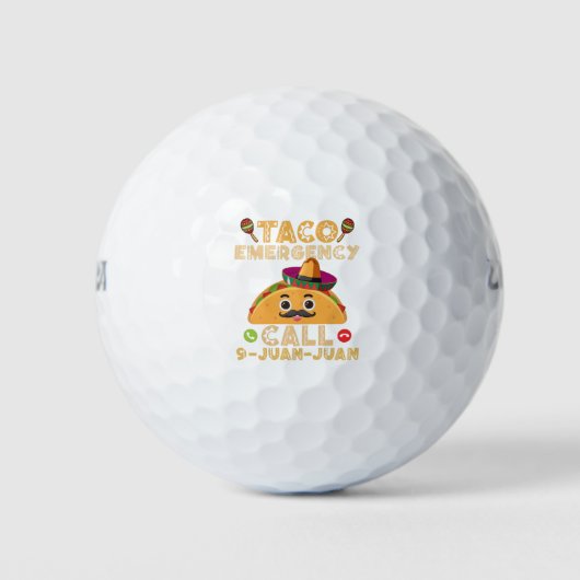 タコ緊急電話 面白いシンコデマヨ メキシコ風 ゴルフボール (正面)