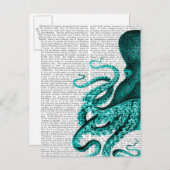 タコ緑の半分 ポストカード (正面/裏面)