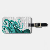 タコ緑の半分 ラゲッジタグ (正面横)