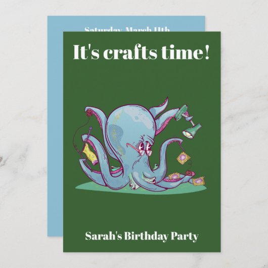 タコ編み 招待状 (正面/裏面)