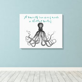 タコ航海のクラケンは決して作らない滑らかな海 キャンバスプリント (インサイチュ (ウッドフロア))