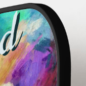 タコ航海のビーチ沿岸パーソナライズされた ピックルボールラケット (左詳細)