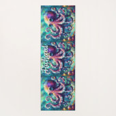 タコ航海のビーチ沿岸パーソナライズされた ヨガマット (裏面)