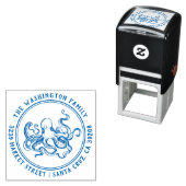 タコ航海のファミリー名丸差出人住所 セルフインキングスタンプ (インサイチュ)