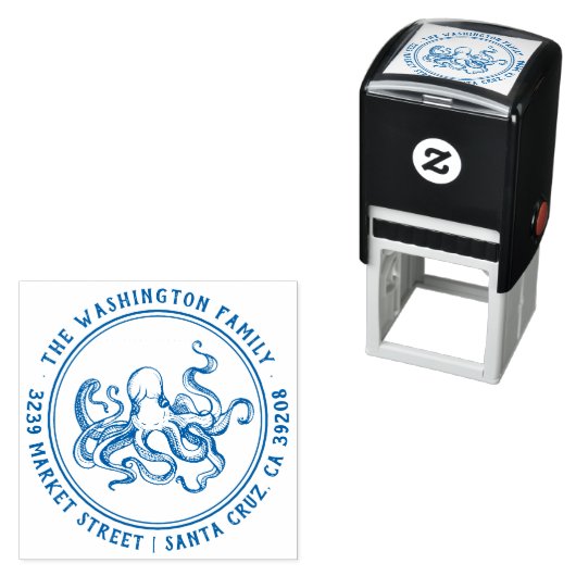 タコ航海のファミリー名丸差出人住所 セルフインキングスタンプ (インサイチュ)