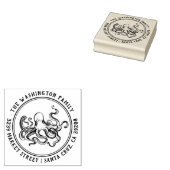 タコ航海のファミリー名丸差出人住所 ラバースタンプ (押印)