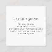 タコ芸術的呼び出しカード コーリングカード (裏面)