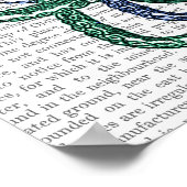 タコ触手グリーンとブルー ポスター (角)