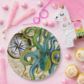 タコ触手コンパスミュージック ペーパープレート (パーティー)