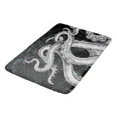 タコ触手ヴィンテージマップブラック バスマット (アングル)