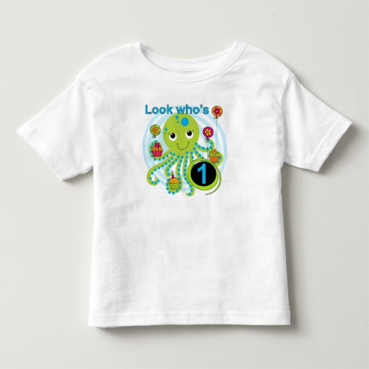 タコ誕生日Tシャツとギフト トドラーTシャツ (正面)