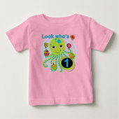 タコ誕生日Tシャツとギフト ベビーTシャツ (正面)