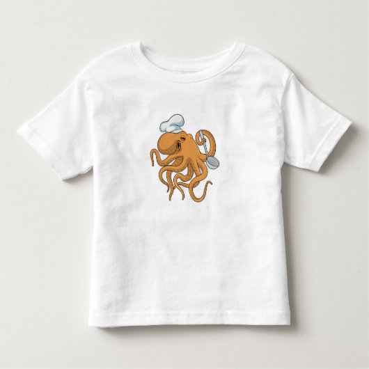 タコ調理師シェフハット トドラーTシャツ (正面)