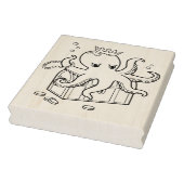 タコ警備宝箱カラーリングページ ラバースタンプ (スタンプ)