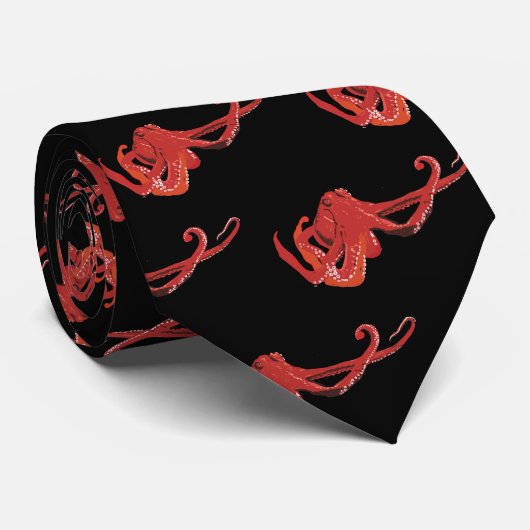 タコ赤 ネクタイ (ロール)