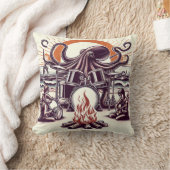 タコ遊のドラムとビーチキャンプファイア クッション (ブランケット)