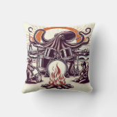 タコ遊のドラムとビーチキャンプファイア クッション (裏面)