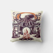 タコ遊のドラムとビーチキャンプファイア クッション (正面)