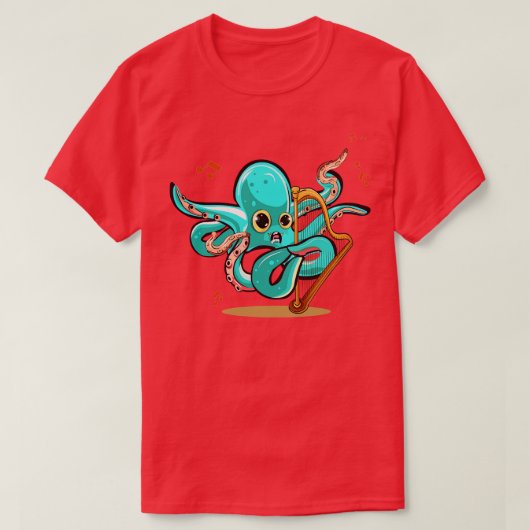 タコ遊の竪琴 Tシャツ (デザイン正面)