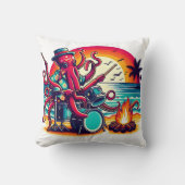 タコ遊ズドラムズアットサンセットビーチパーティー クッション (正面)