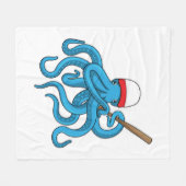 タコ野球こうもり野球 フリースブランケット (正面(横))