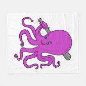 タコ野球こうもり フリースブランケット (正面(横))