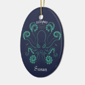 タコ頭足類の触手 セラミックオーナメント (左)