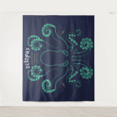 タコ頭足類の触手 タペストリー (正面)