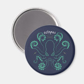 タコ頭足類の触手 マグネット (正面/裏面)