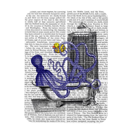 タコ風呂2 マグネット (縦)