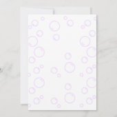 タコ風船パープルバブル子供の誕生日 招待状 (裏面)