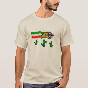 タコ飛んでいるキャット Tシャツ