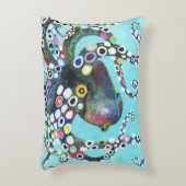 タコ鮮やか：アクリルイラストレーション アクセントクッション (正面(垂直))