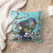 タコ鮮やか：アクリルイラストレーション クッション (ブランケット)