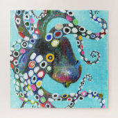 タコ鮮やか:アクリルイラストレーション ジグソーパズル (横)